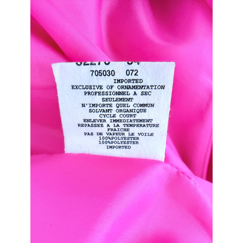 Jessica McClintock Gunne Sax Vintage Dress 9 Pink Satin Tulle Barbie Prom - Picture 12 of 15